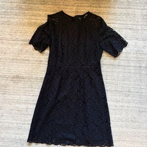 Madewell Black Lace Mini Dress
